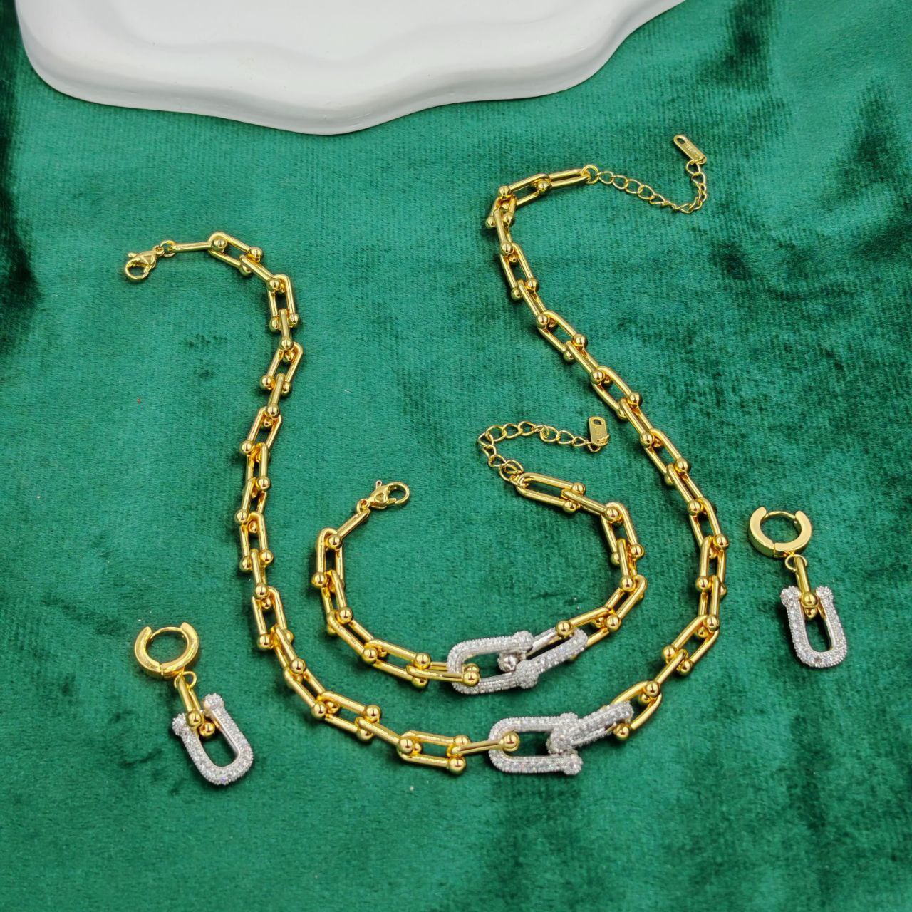 Parure Tifany « 3pcs »Acier inoxydable