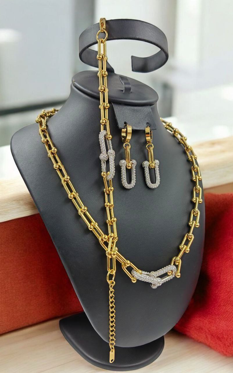 Parure Tifany « 3pcs »Acier inoxydable