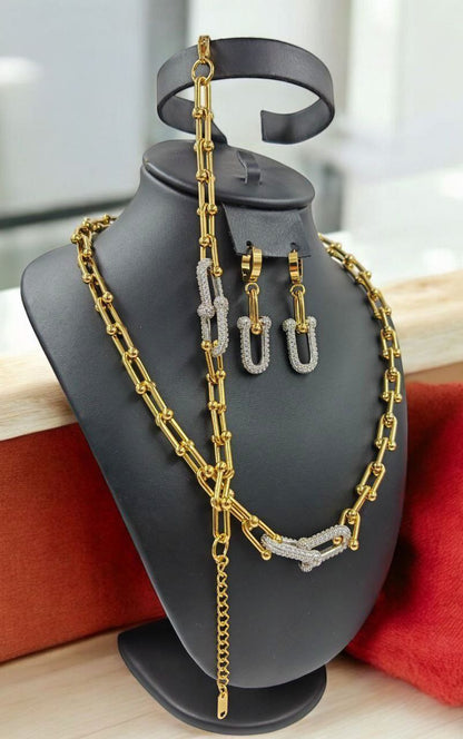 Parure Tifany « 3pcs »Acier inoxydable